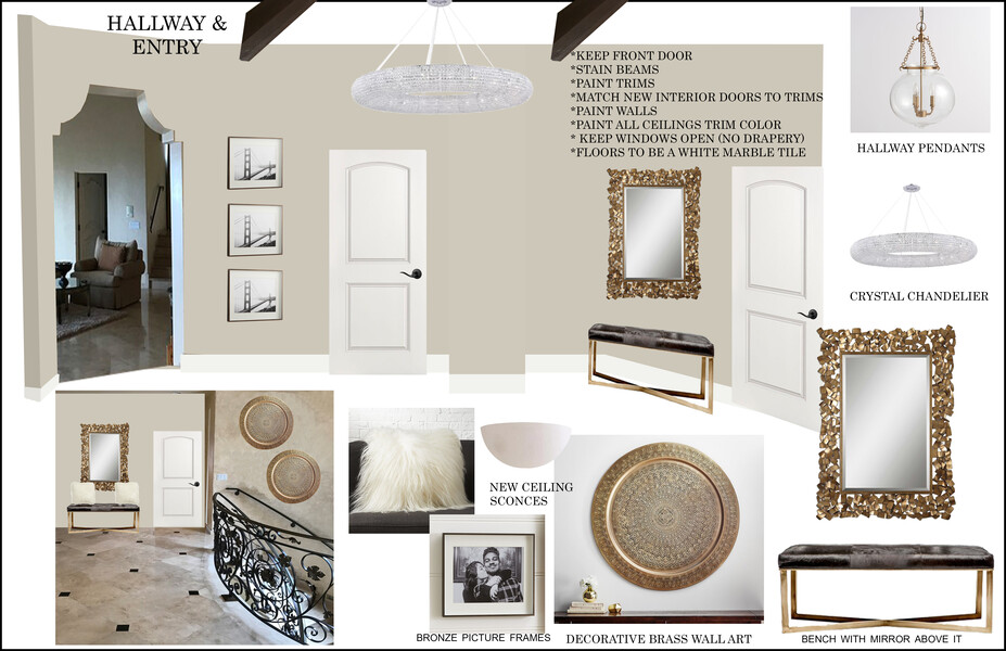 Online Designer Hallway/Entry Moodboard