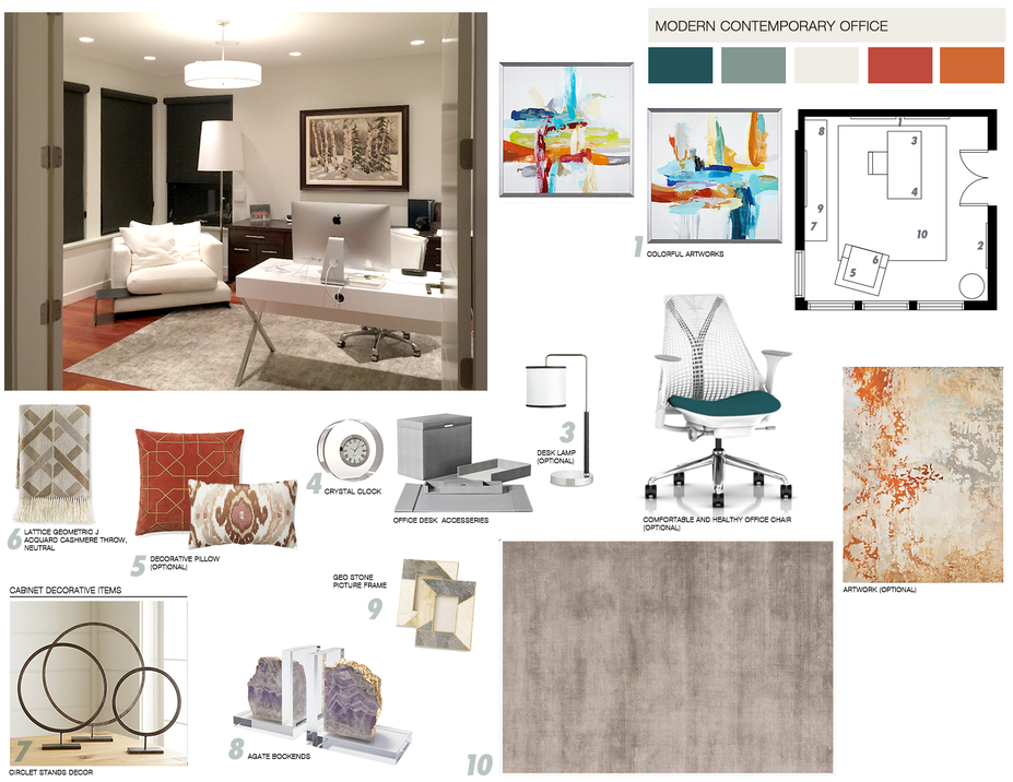 Online Designer Home/Small Office Moodboard