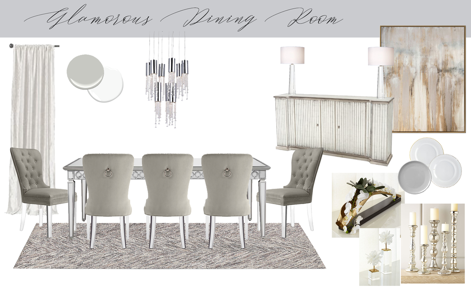 Online Designer Dining Room Moodboard