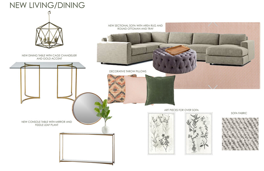 Online Designer Living Room Moodboard