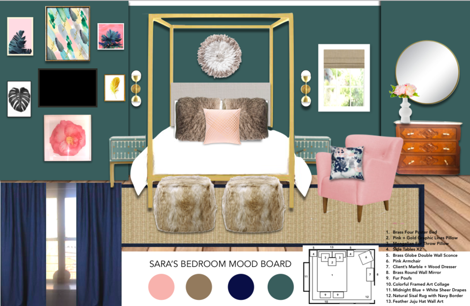 Online Designer Bedroom Moodboard