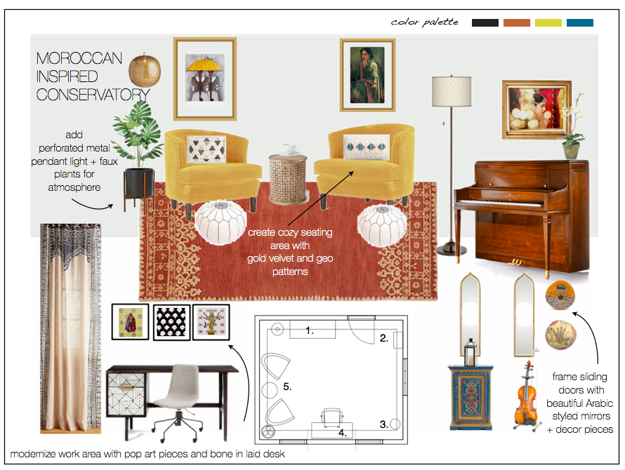 Online Designer Home/Small Office Moodboard