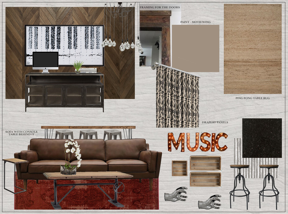 Online Designer Living Room Moodboard