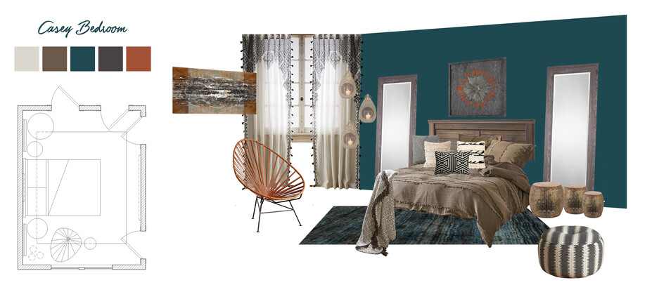 Online Designer Bedroom Moodboard