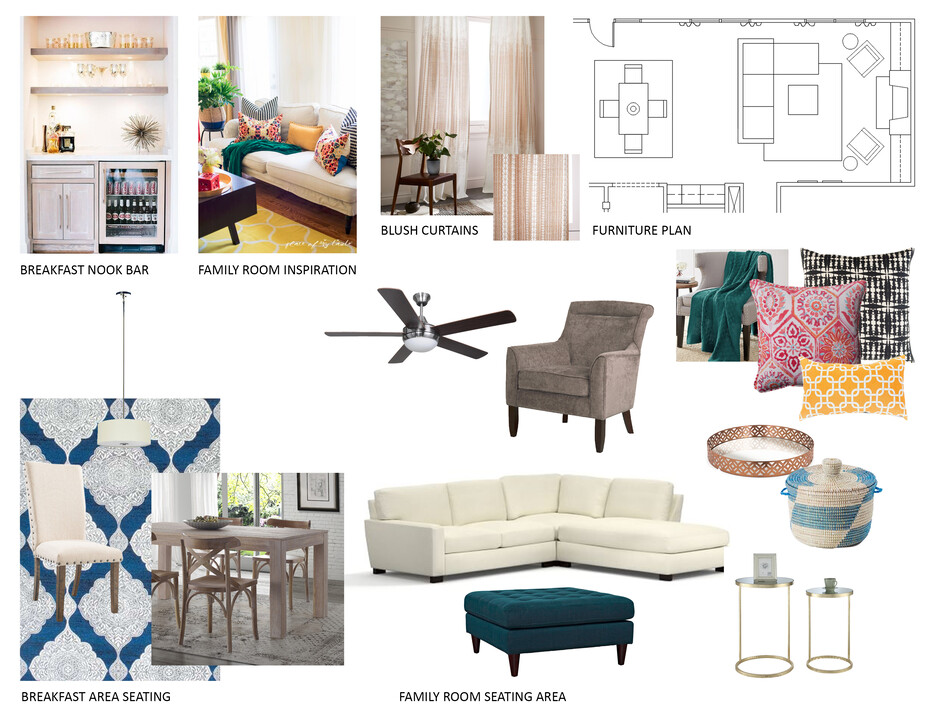 Online Designer Combined Living/Dining Moodboard