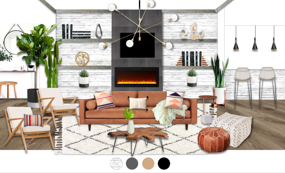Online Designer Living Room Moodboard