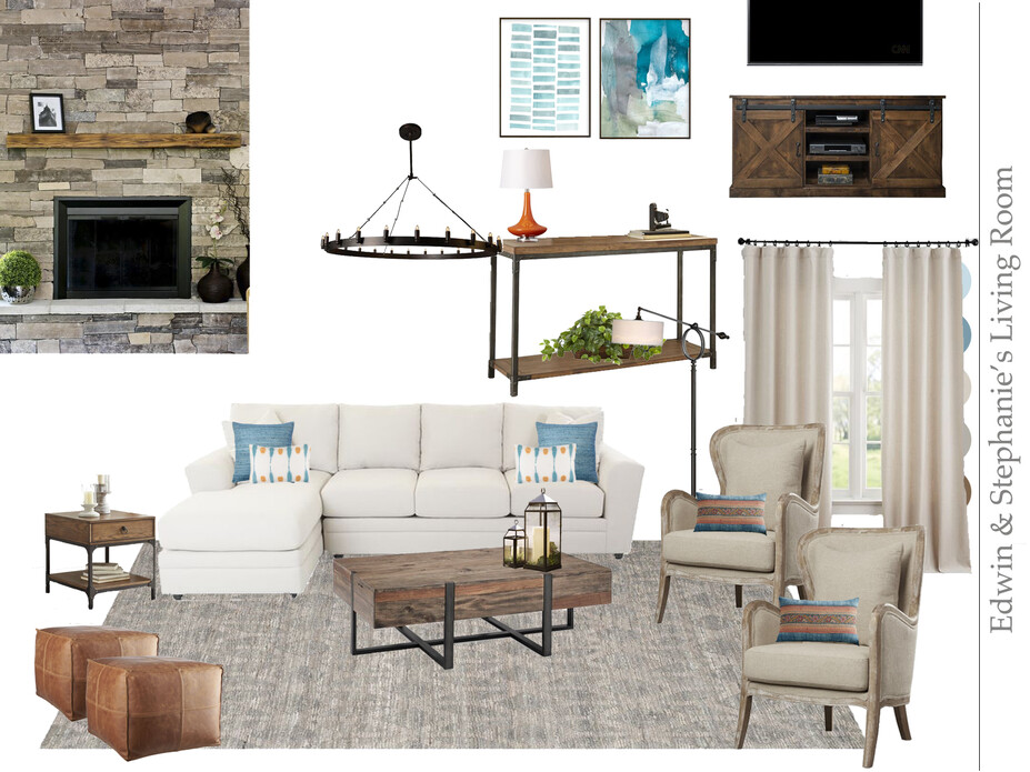 Online Designer Living Room Moodboard