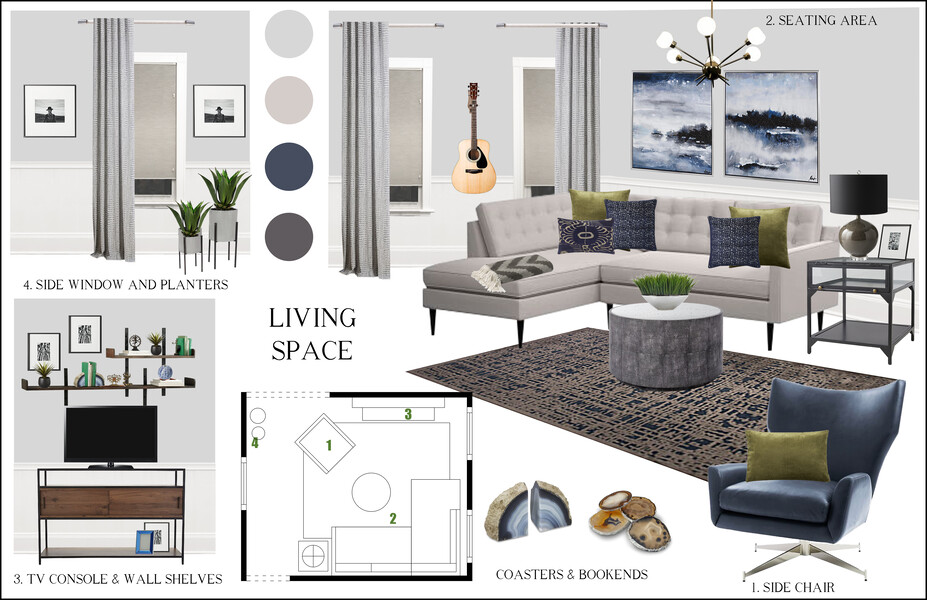Online Designer Living Room Moodboard