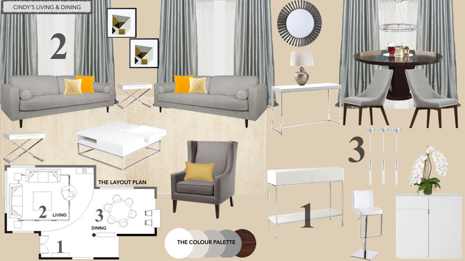 Online Designer Dining Room Moodboard