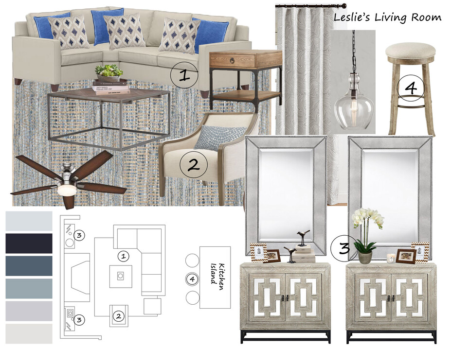Online Designer Living Room Moodboard