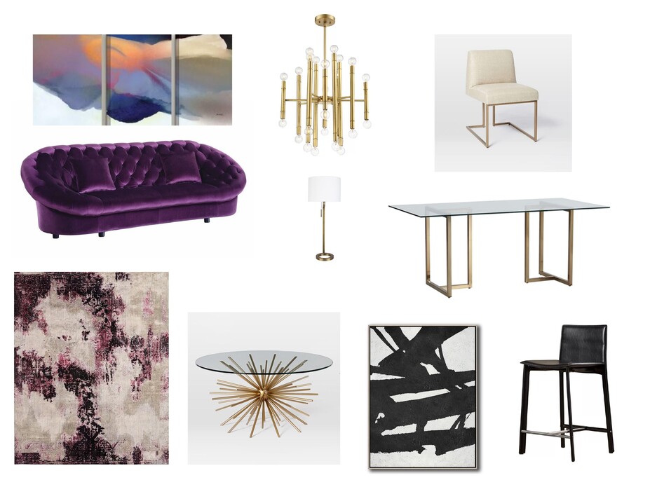 Online Designer Dining Room Moodboard