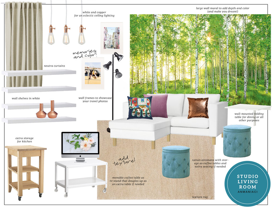 Online Designer Living Room Moodboard