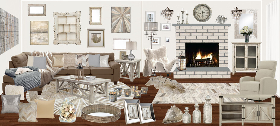 Online Designer Living Room Moodboard