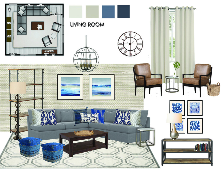 Online Designer Living Room Moodboard