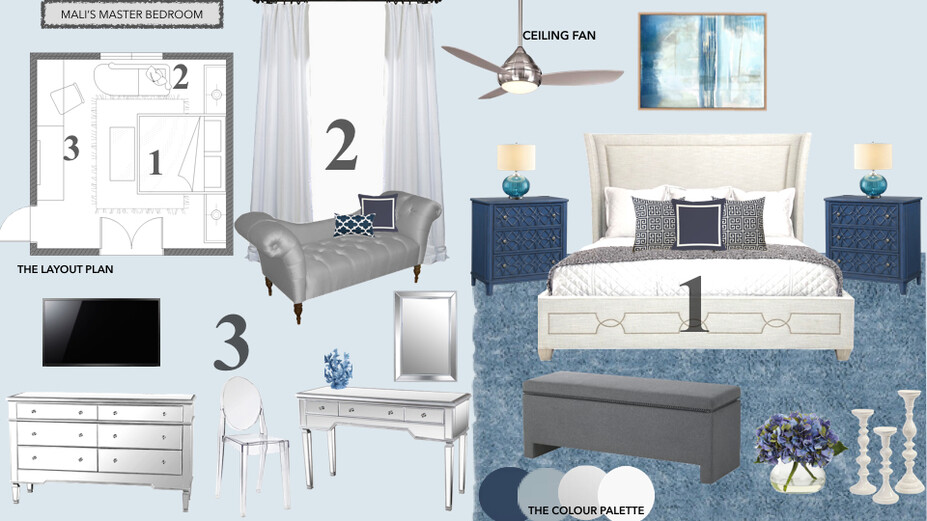 Online Designer Bedroom Moodboard