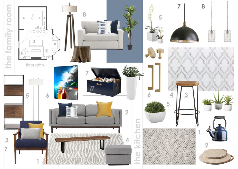 Online Designer Living Room Moodboard