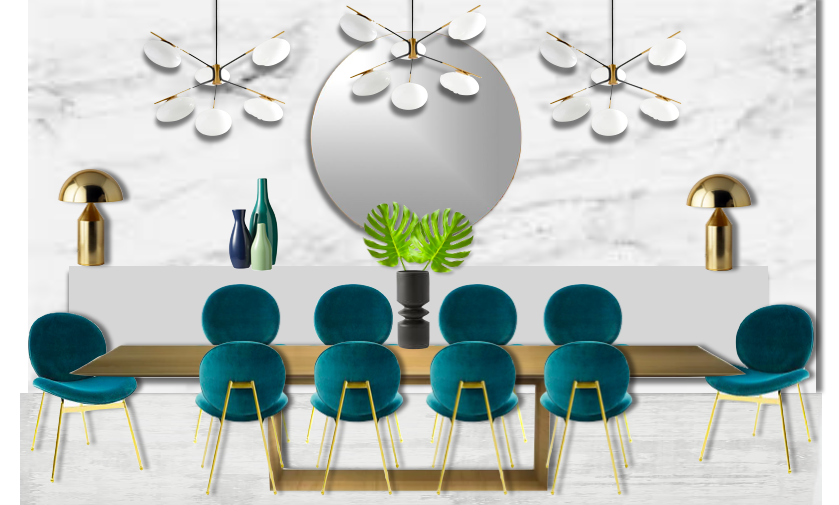Online Designer Dining Room Moodboard