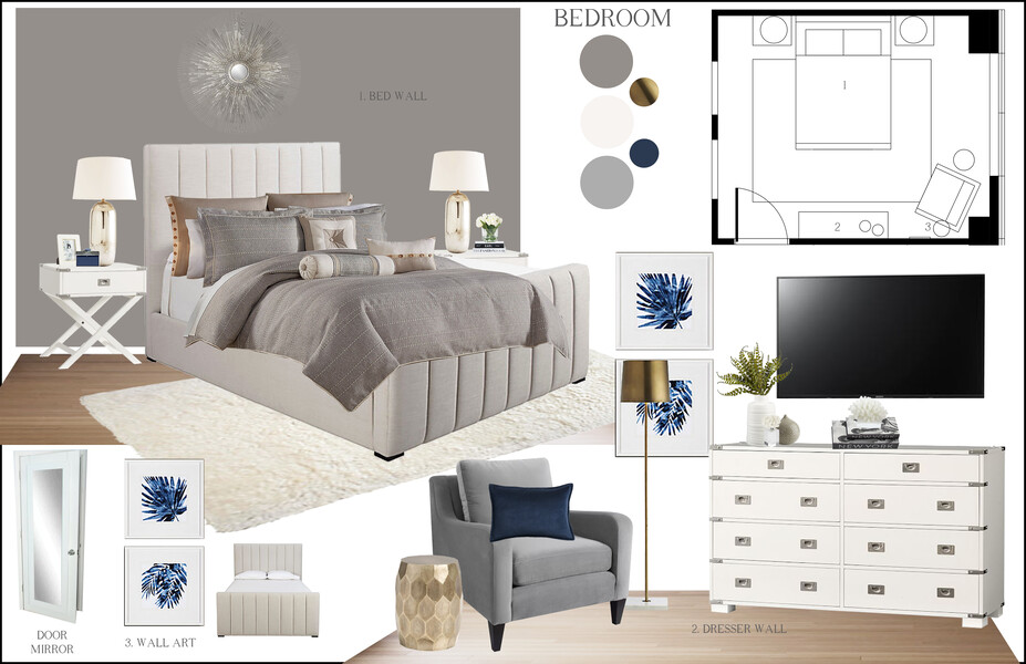 Online Designer Bedroom Moodboard
