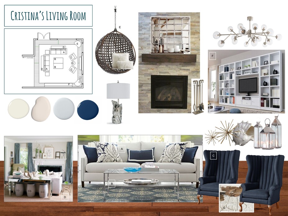 Online Designer Living Room Moodboard