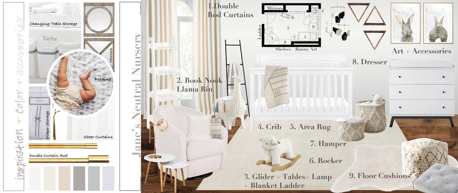 Online Designer Nursery Moodboard