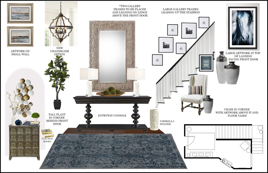 Online Designer Hallway/Entry Moodboard