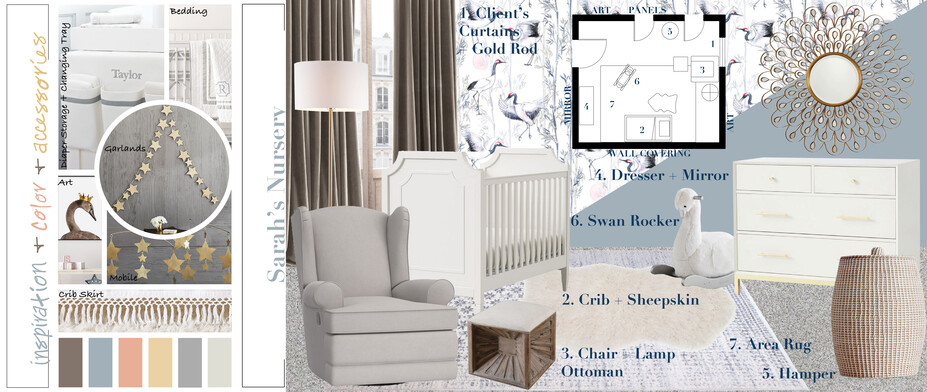 Online Designer Nursery Moodboard