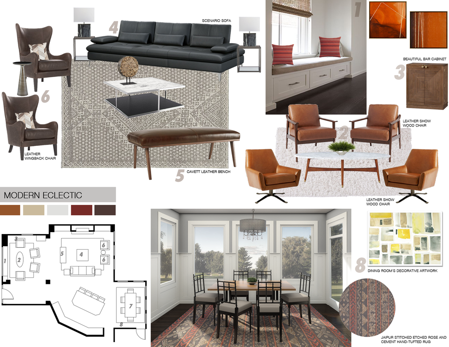 Online Designer Living Room Moodboard