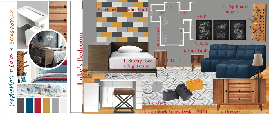 Online Designer Bedroom Moodboard
