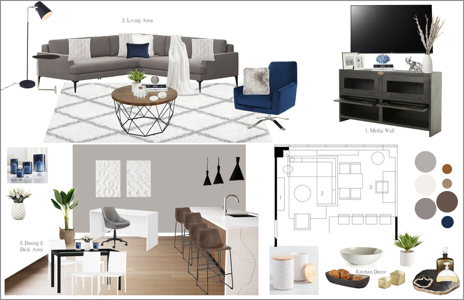 Online Designer Living Room Moodboard