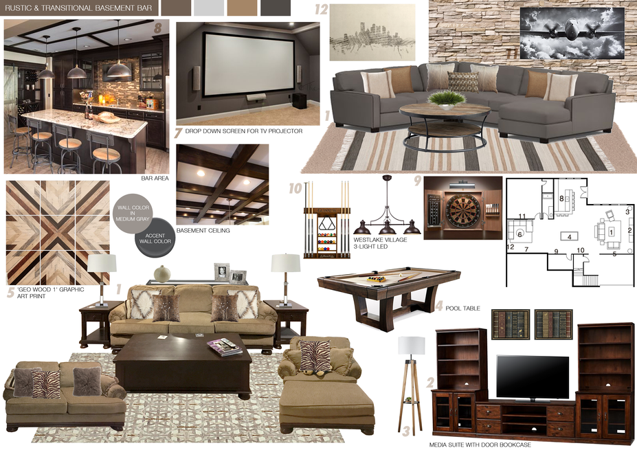Online Designer Living Room Moodboard
