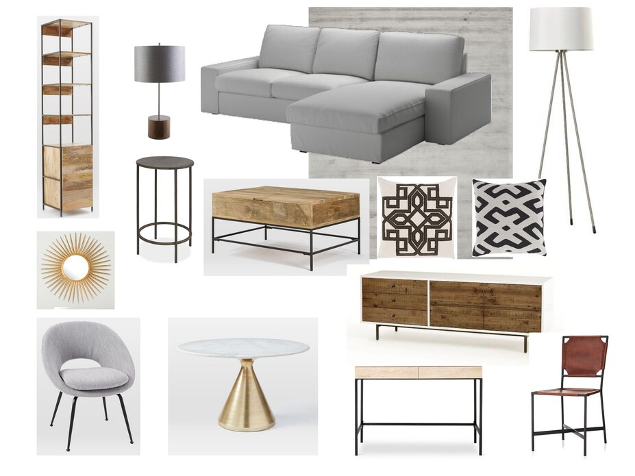 Online Designer Combined Living/Dining Moodboard