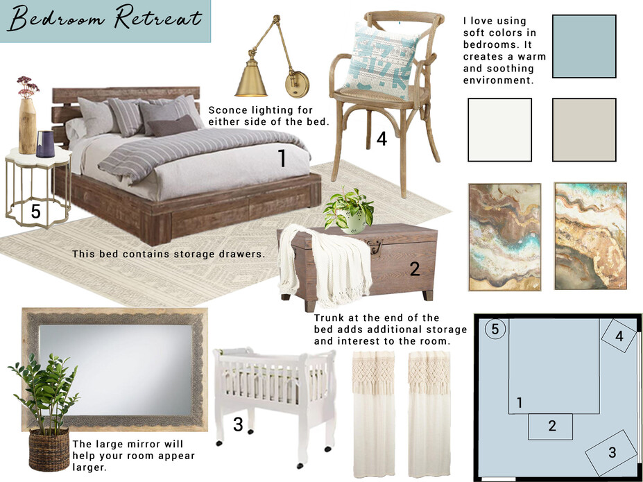 Online Designer Bedroom Moodboard