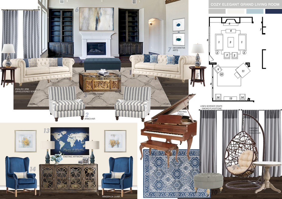 Online Designer Living Room Moodboard