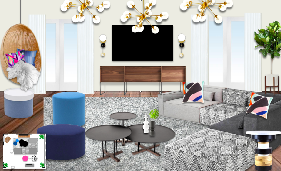 Online Designer Living Room Moodboard