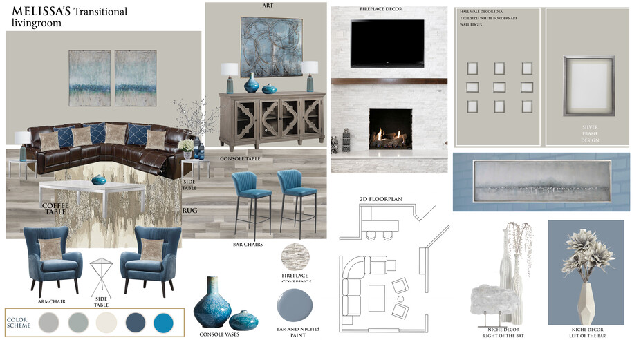 Online Designer Living Room Moodboard