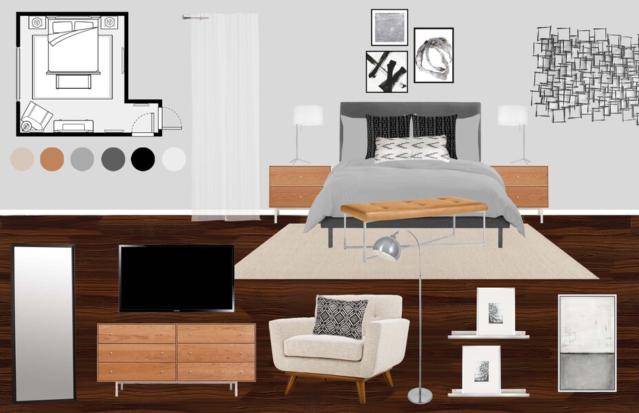 Online Designer Bedroom Moodboard