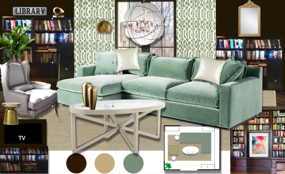 Online Designer Living Room Moodboard
