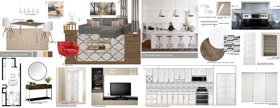Online Designer Combined Living/Dining Moodboard