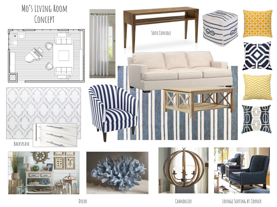 Online Designer Living Room Moodboard