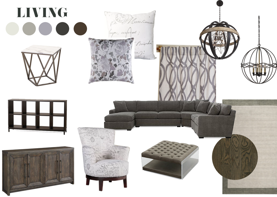 Online Designer Living Room Moodboard