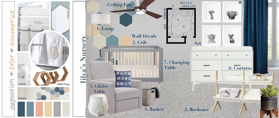 Online Designer Nursery Moodboard