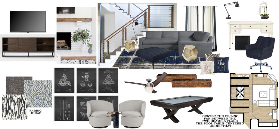 Online Designer Living Room Moodboard