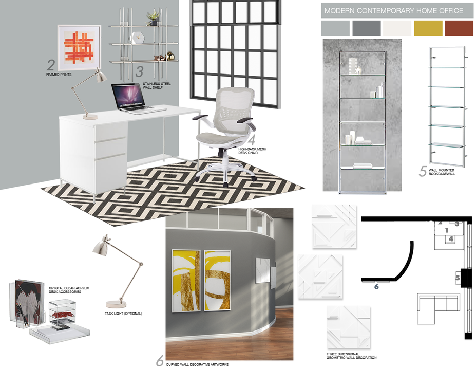 Online Designer Home/Small Office Moodboard