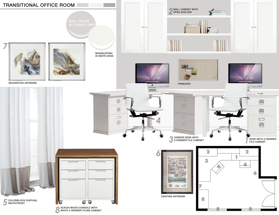 Online Designer Home/Small Office Moodboard