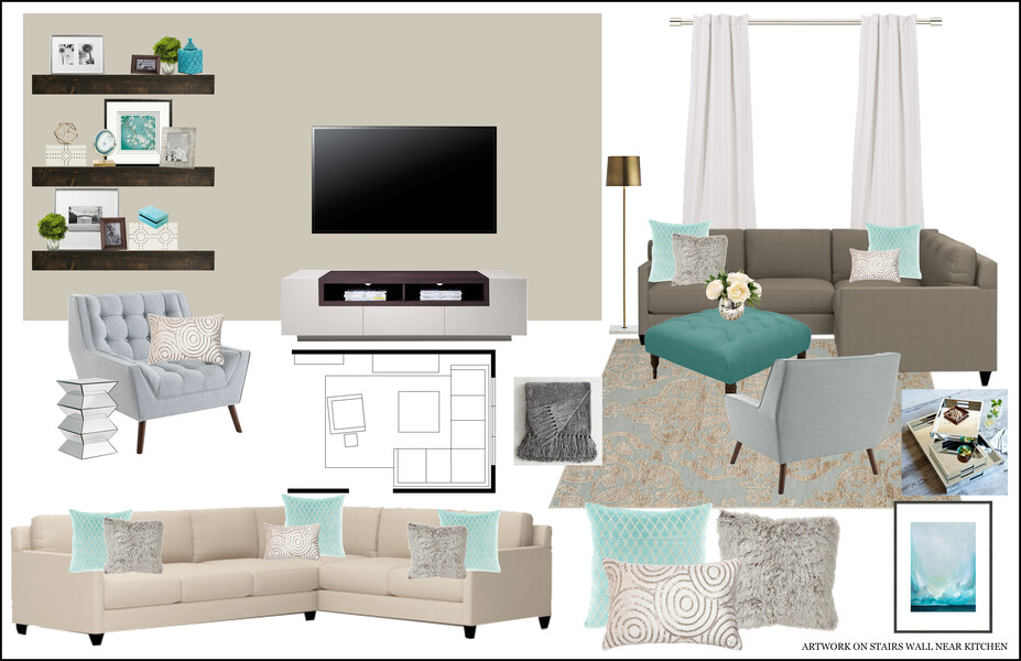 Online Designer Living Room Moodboard