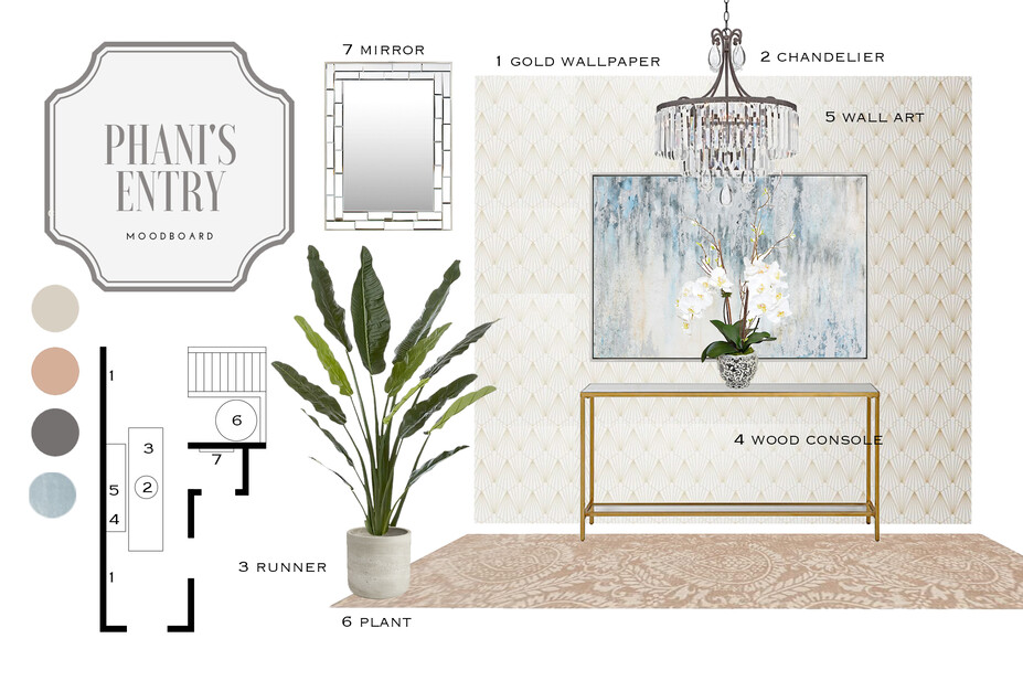 Online Designer Hallway/Entry Moodboard