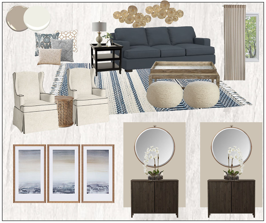 Online Designer Living Room Moodboard