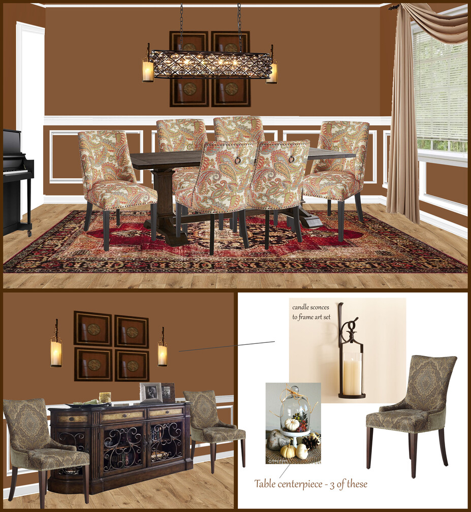 Online Designer Dining Room Moodboard