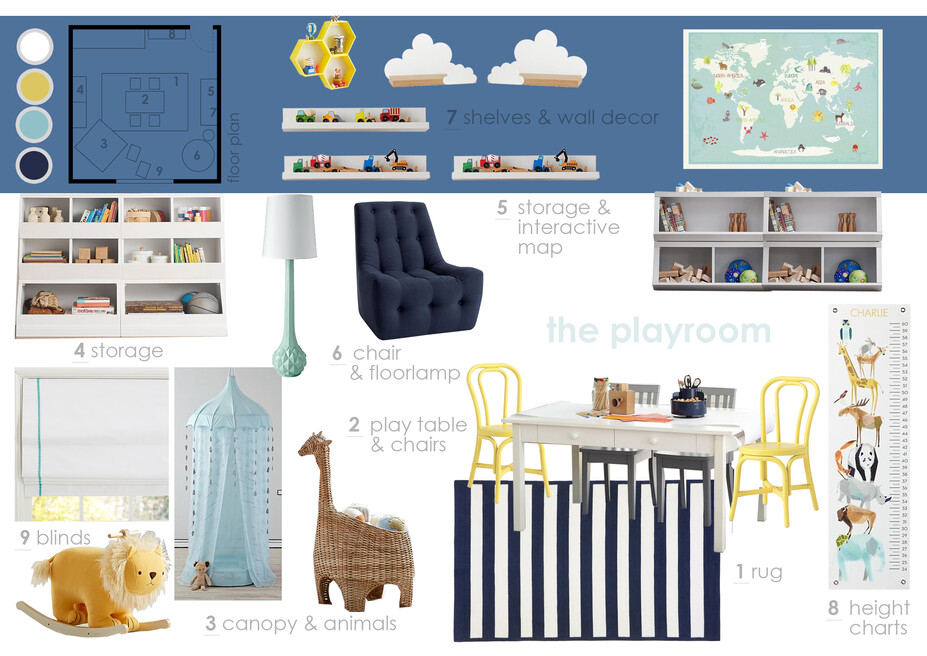 Online Designer Kids Room Moodboard