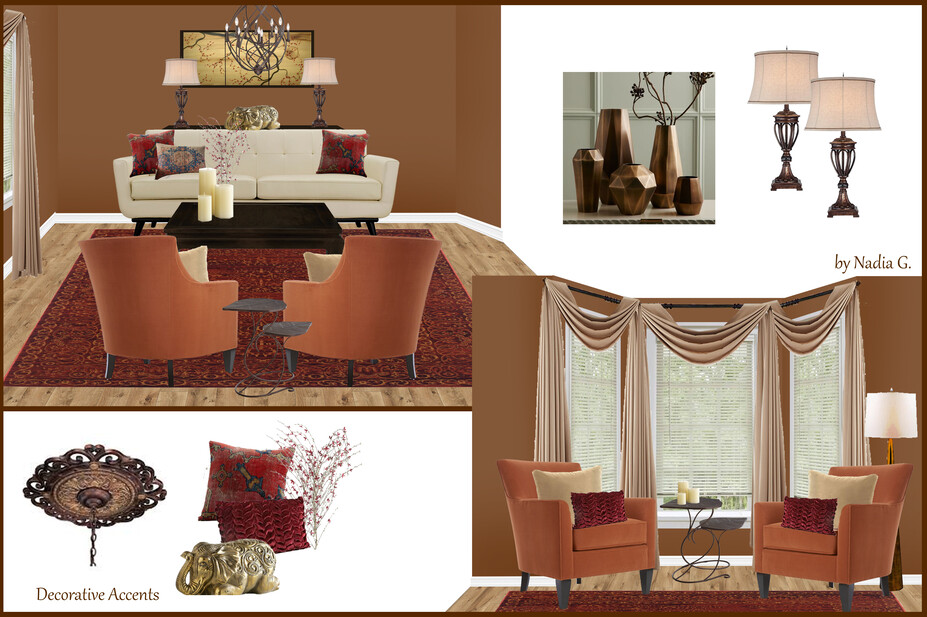 Online Designer Living Room Moodboard